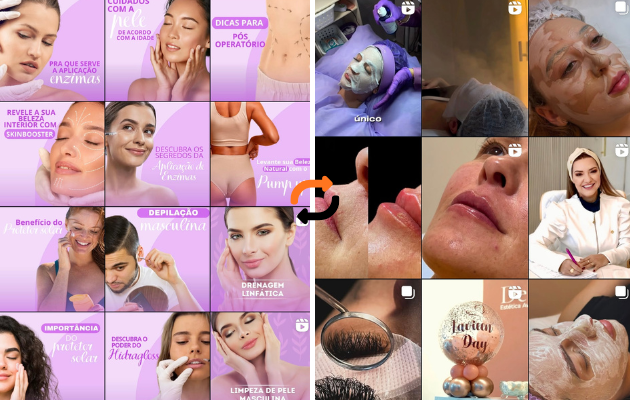 Gestão de redes sociais - Clínica Estética